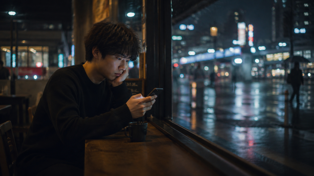 すっぽかされた男性